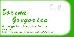 dorina gregorics business card